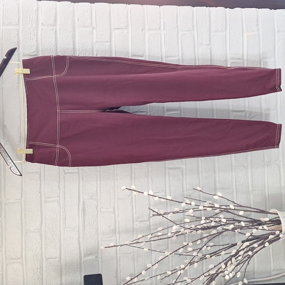 🍇 G4 Free maroon high waist athletic pants. XL. - Picture 3 of 8